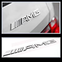 Emblema 3D Letra AMG- Metal Cromado con Logotipo AMG para Decoración de Cola de Coche